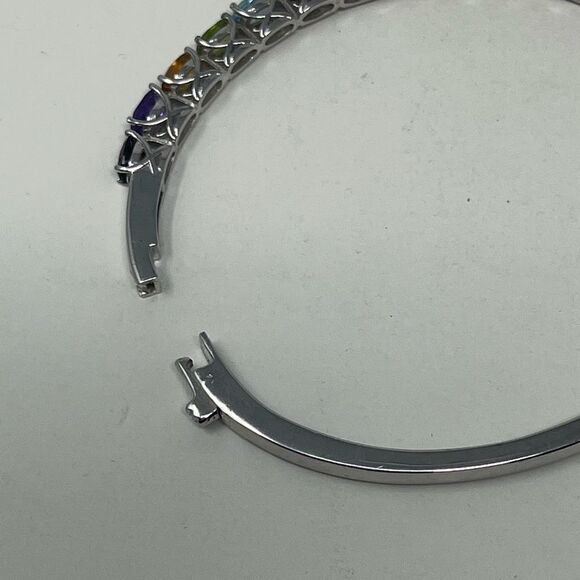 NWOT Karis STS precious gemstone hinged bangle - Picture 4 of 5